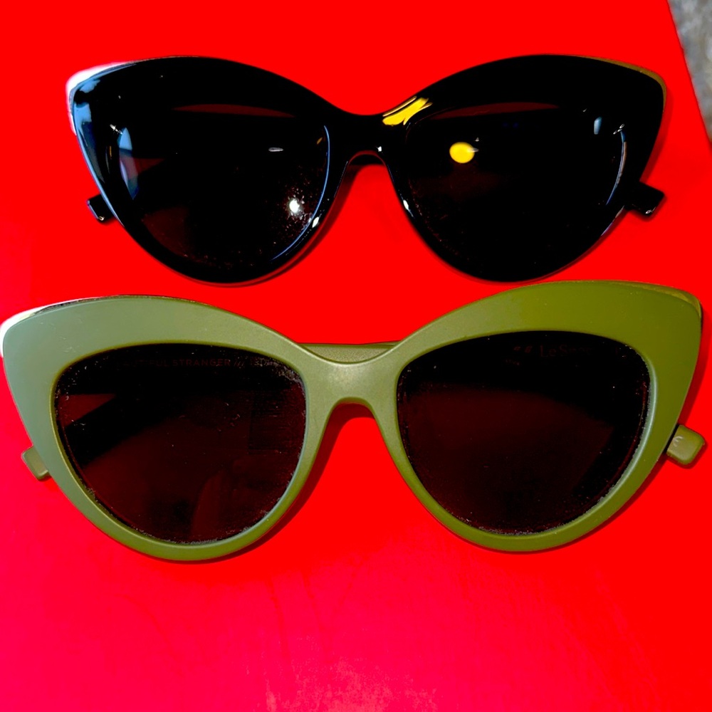 2 pairs of Le Specs Beautiful Stranger sunglasses
